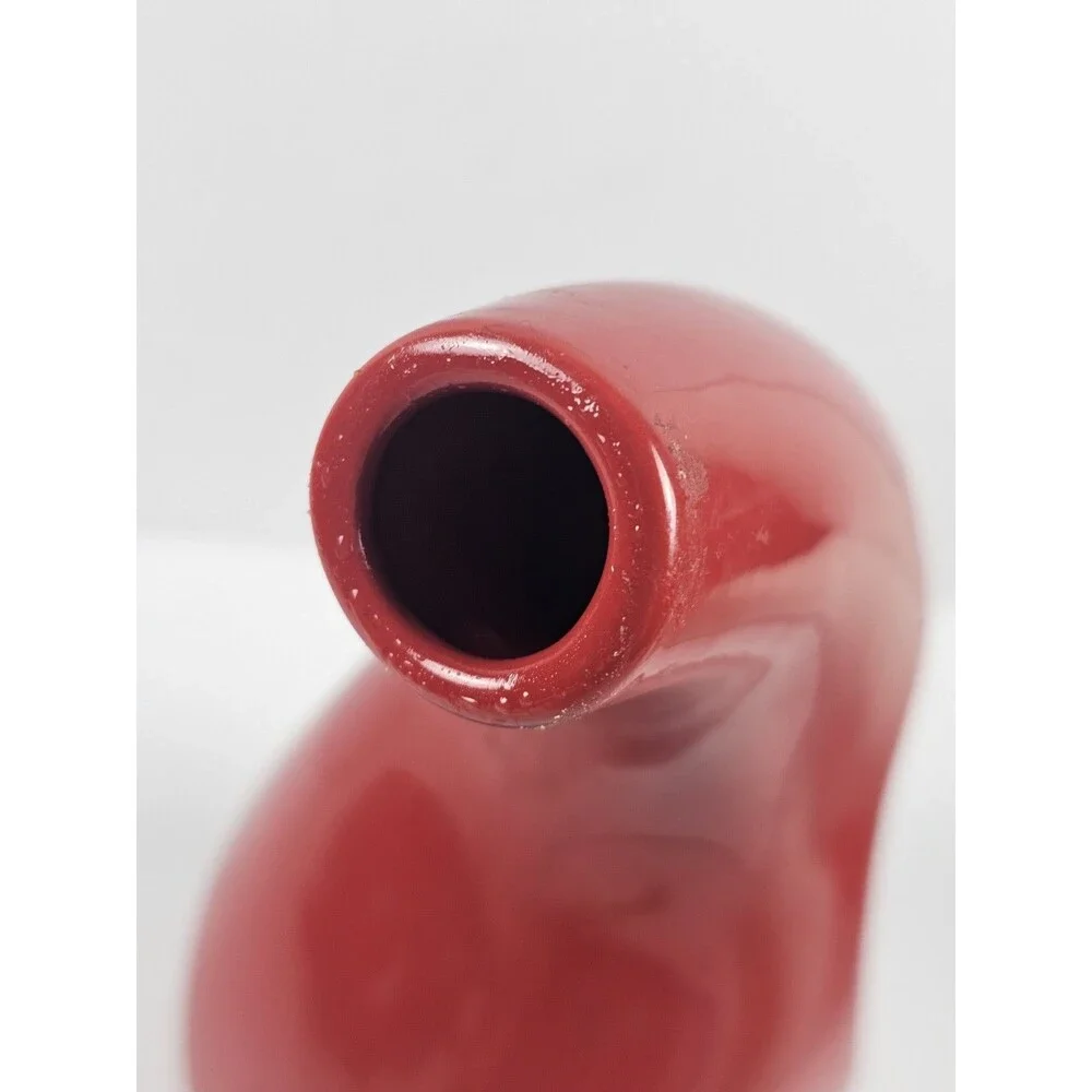 Rachael Ray Red EVOO Oil & Vinegar Dispenser Set Ceramic Cruet Pair